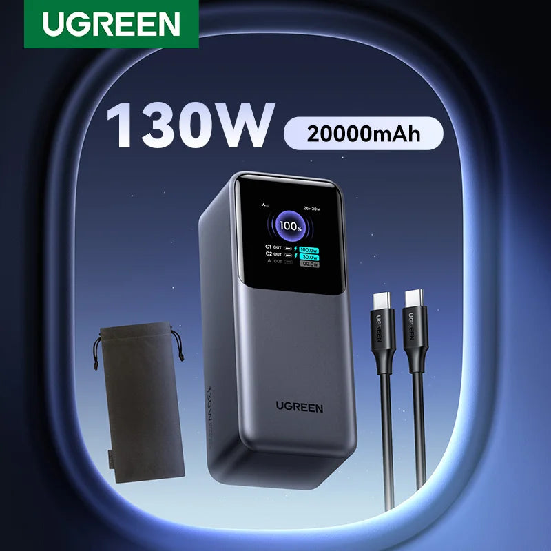 Tidesmit 130W/200W Portable Charger: 20000mAh PD Power Delivery Battery Tidesmit