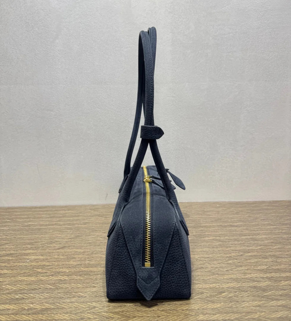 2026 high-quality genuine leather sausage bag, high-end customized high silk gloss leather handbag, women's shoulder bag
