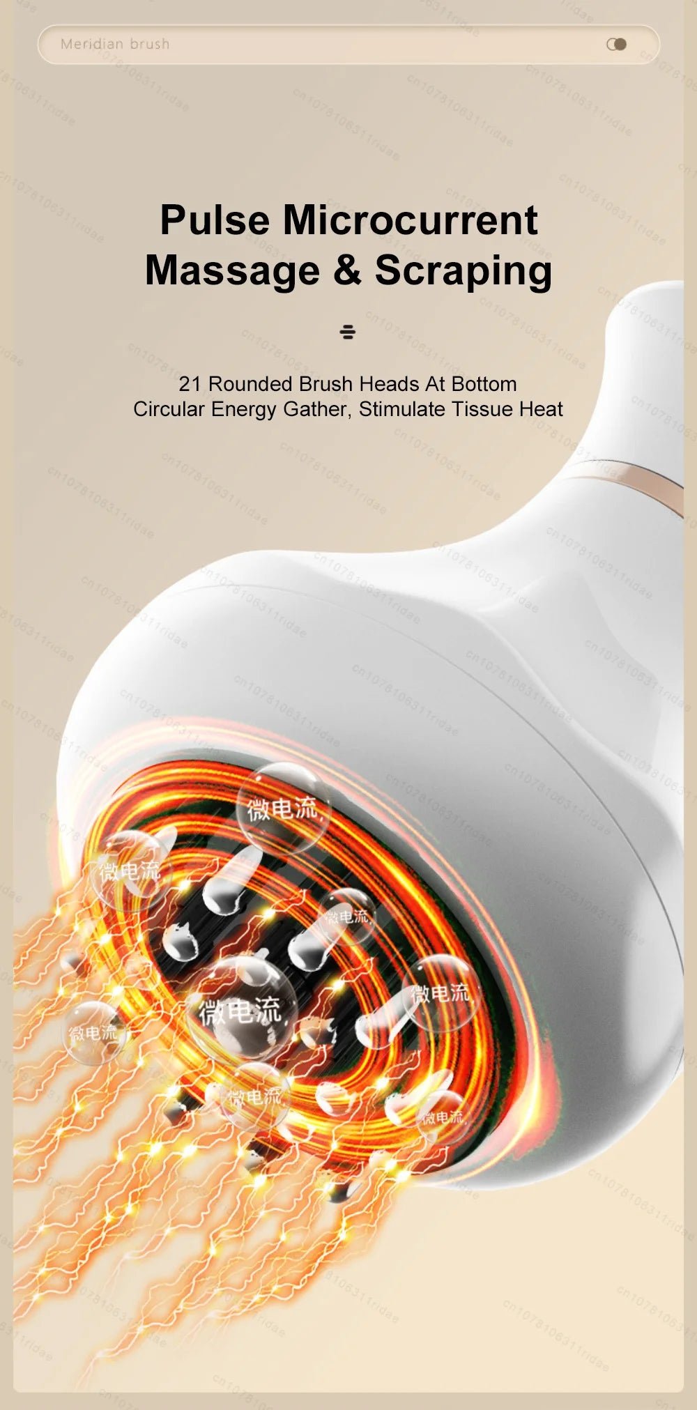 Anti Cellulite Massage Tool - White Lymphatic Drainage Sculpting Device Relaxation Treatment Tidesmit