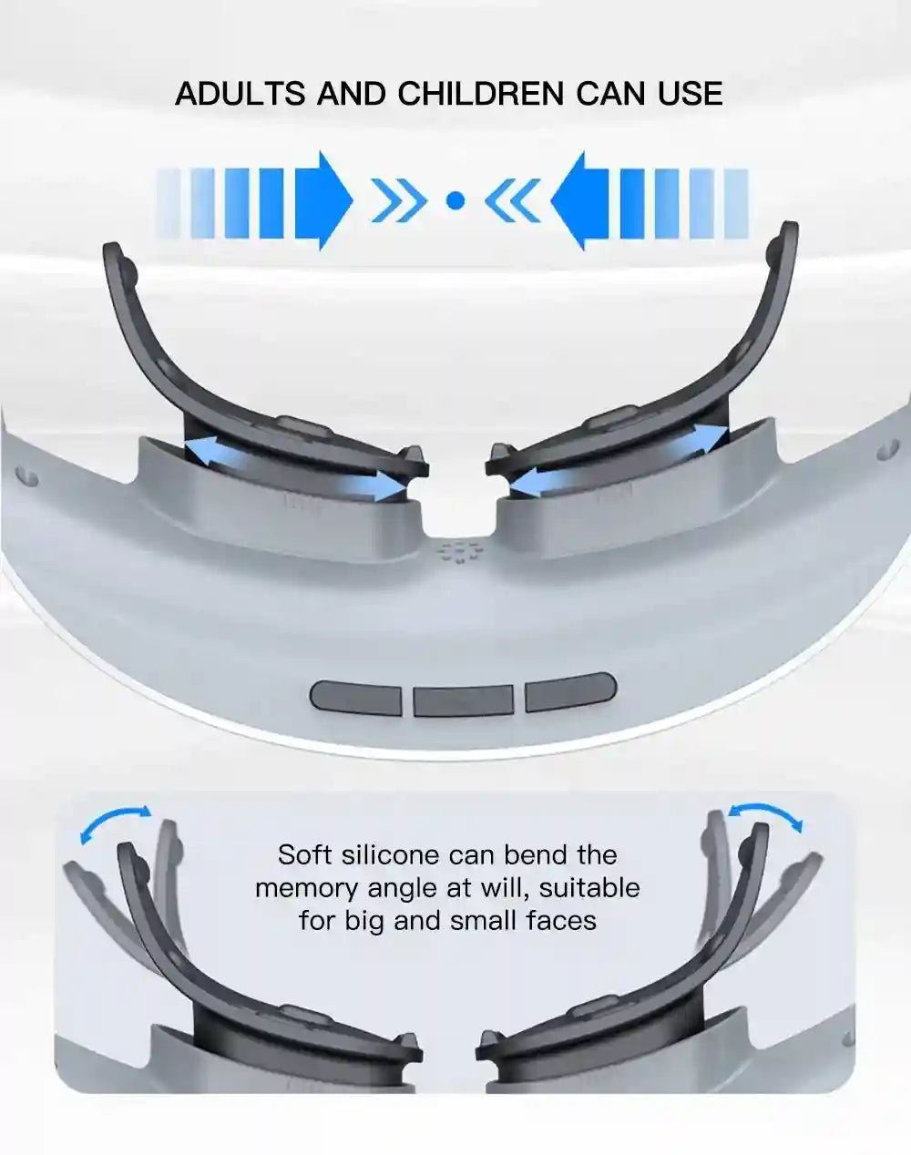 Eye Massage Mask for Vision Recovery | Portable EMS Wellness Device White Relaxation Treatment Tidesmit