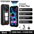 DOOGEE V Max Play 5G Projector Rugged Phone 6.78" 120Hz 20500mAh Dual Camping Lights16GB+512GB 200MP Main Camera NFC Smartphone
