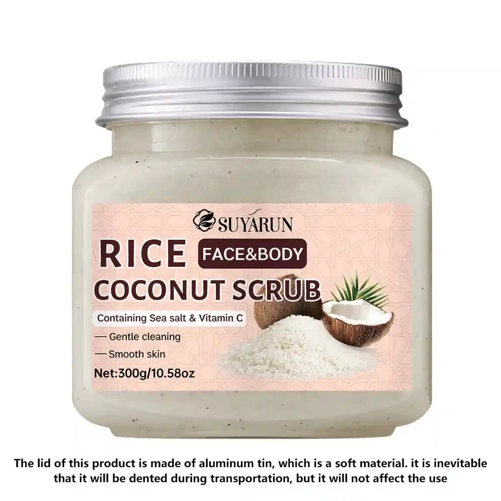 Rice And Coconut Exfoliating Scrub | Natural Brightening Body Polish 300g Scrubs Treatments 300g Tidesmit