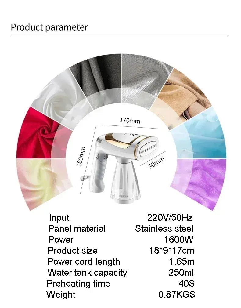 FirmHome Handheld Folding Steam Iron 500W 220V
