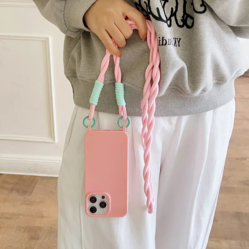 iPhone 16 Pro Max Crossbody Case with Shockproof Lanyard TPU Cover Tidesmit