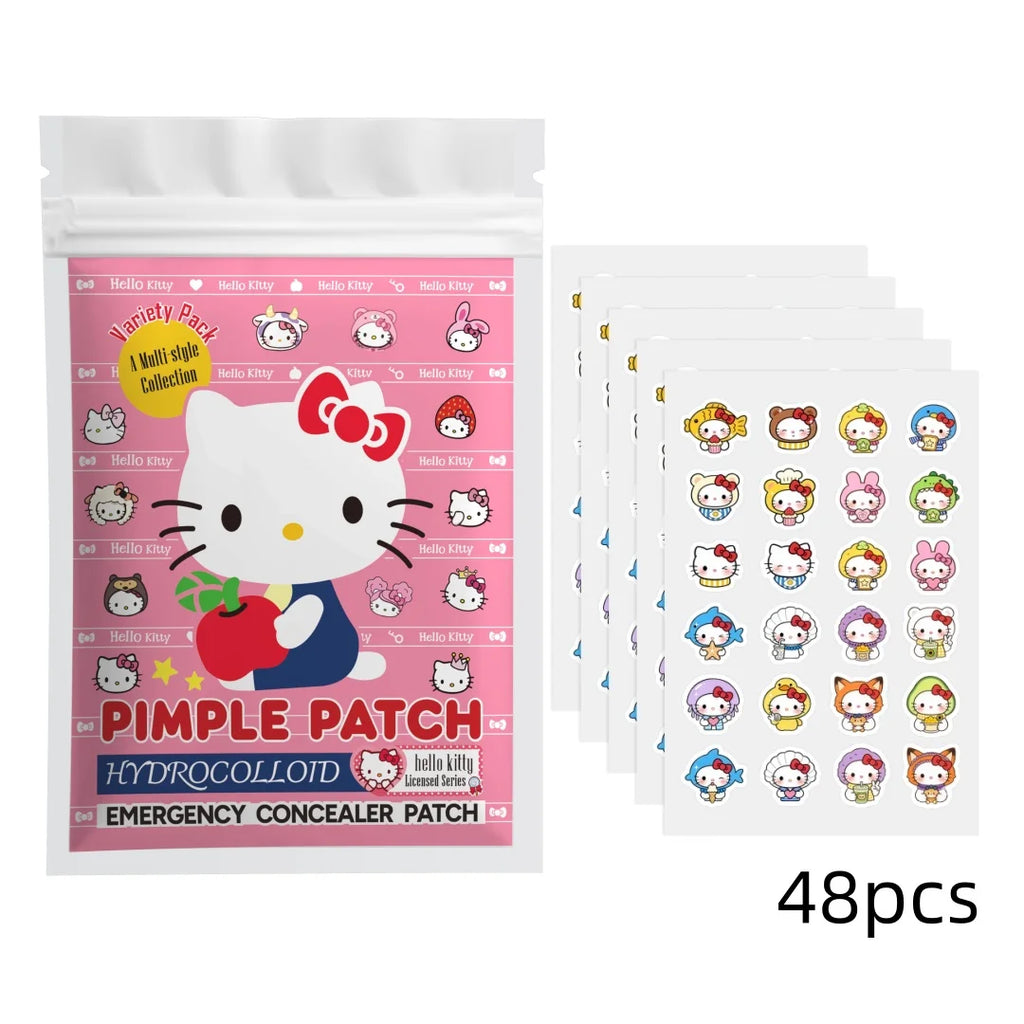 48/120PCS hello kitty Acne patches, facial acne patches, hydrogel acne removal patches, concealer