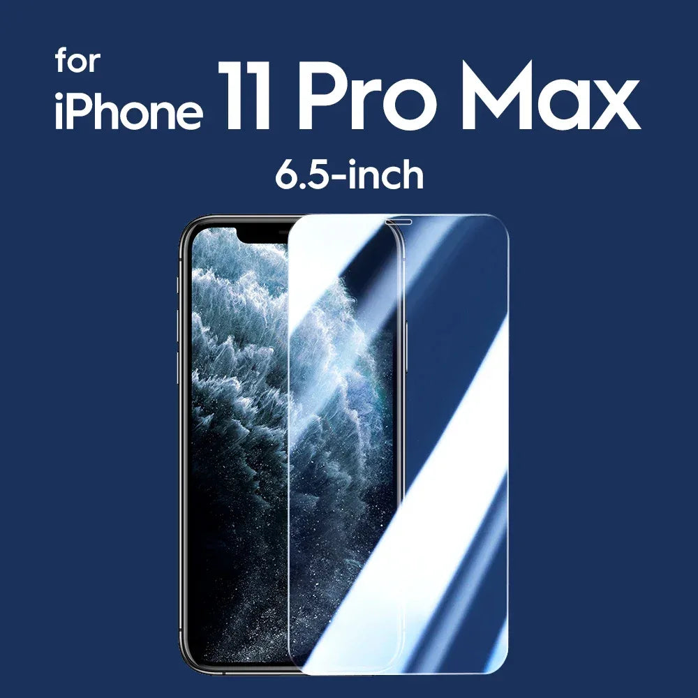 Clear glass screen protector for 6.5-inch iPhone 11 Pro Max.