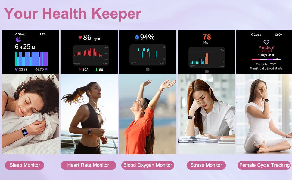 YLL-HRS  Call Blood Oxygen Heart Rate Sleep Fitness Tracker Notification Weather IDW19 1.8inch IP68 Smart Watch