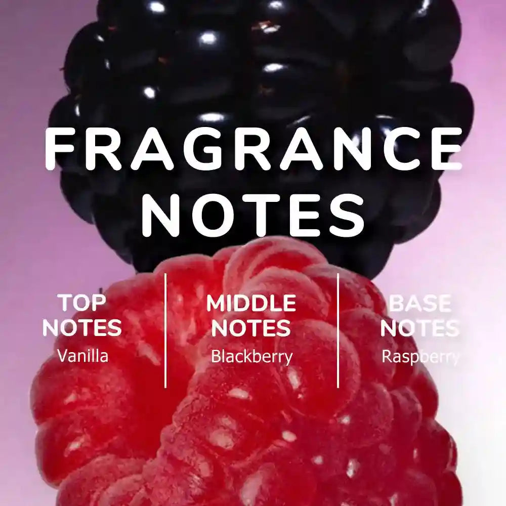 KOEC 50ml Vanilla Blackberry Fragrance Mist: Refreshing women's scent with vanilla, blackberry, and raspberry notes.