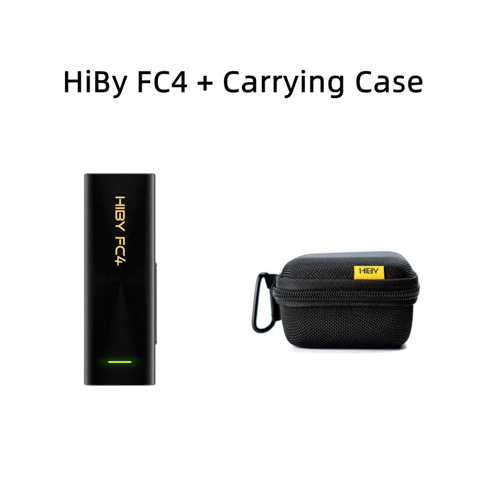 HiBy FC4 USB DAC Dongle & MQA Headphone Amplifier for High-Fidelity Audio Black 1 Bag 1 Tidesmit