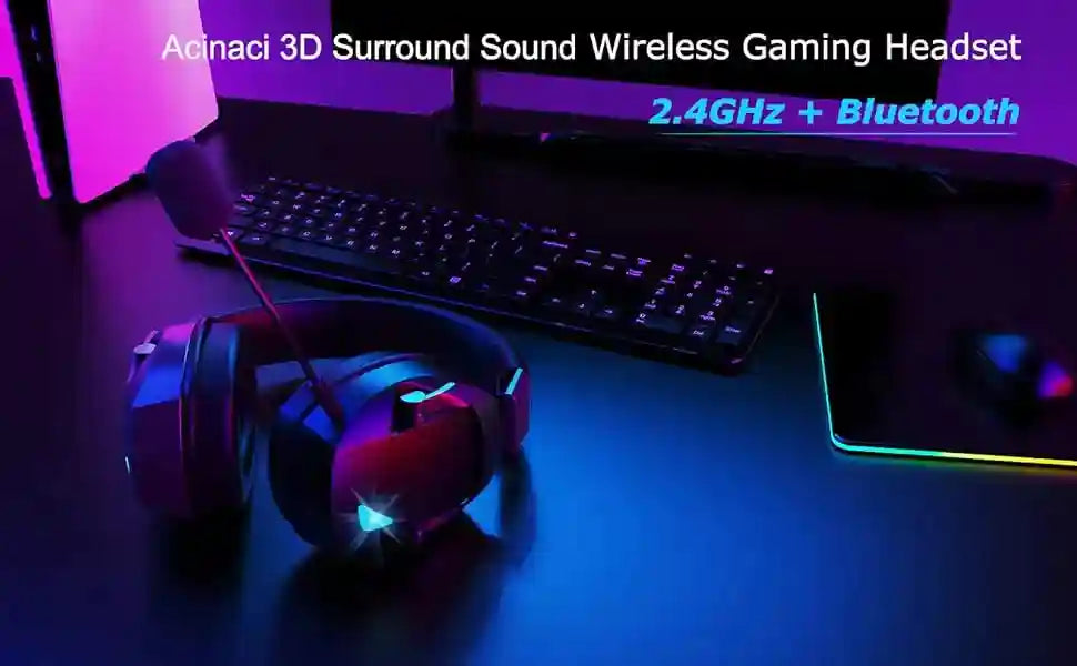Tidesmit Wireless Gaming Headset with Active Noise Cancellation Tidesmit