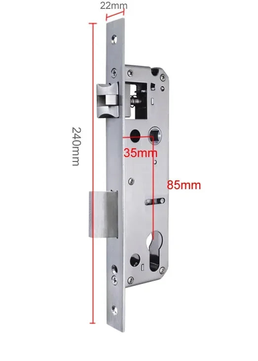 304 Stainless Steel Door Lock Body 85x40 8545 5085 85x60 for Smart Fingerprint Handle Lock Special Size Lift the Handle to Lock