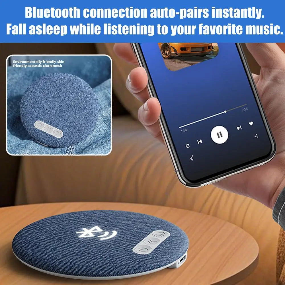 Mini Sleeping Bluetooth Speaker Nature Sound White Noise Soundbar Wireless MP3 Music Player Ultra Thin Timed Shutdown Audio Pla