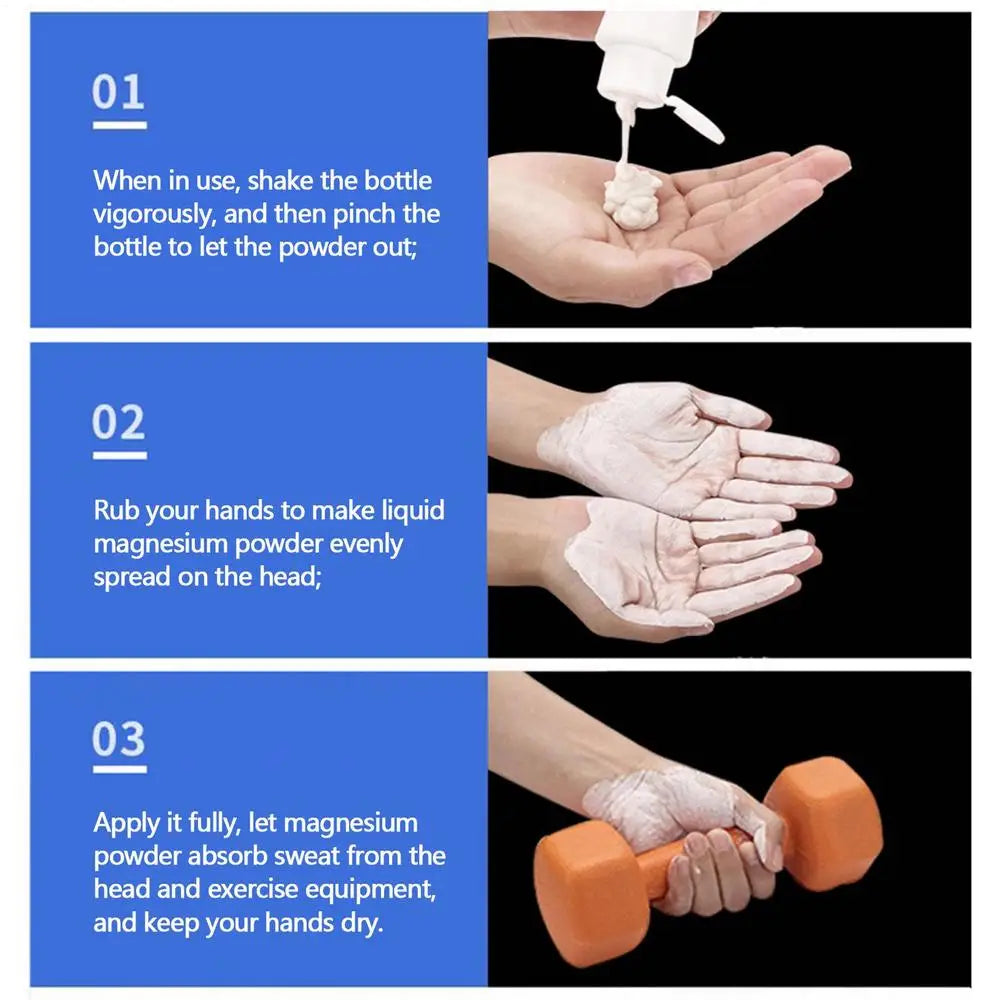 30ml/50ml/100ml Liquid Magnesium Powder  Sweat-Resistant Workout Powder Anti-slip Cream Grip Weight Lifting Climbing Gym Sports