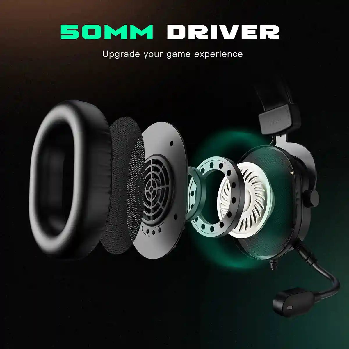 Dynamic RGB Wireless Gaming Headset with 7.1 Surround Sound - Tidesmit Tidesmit