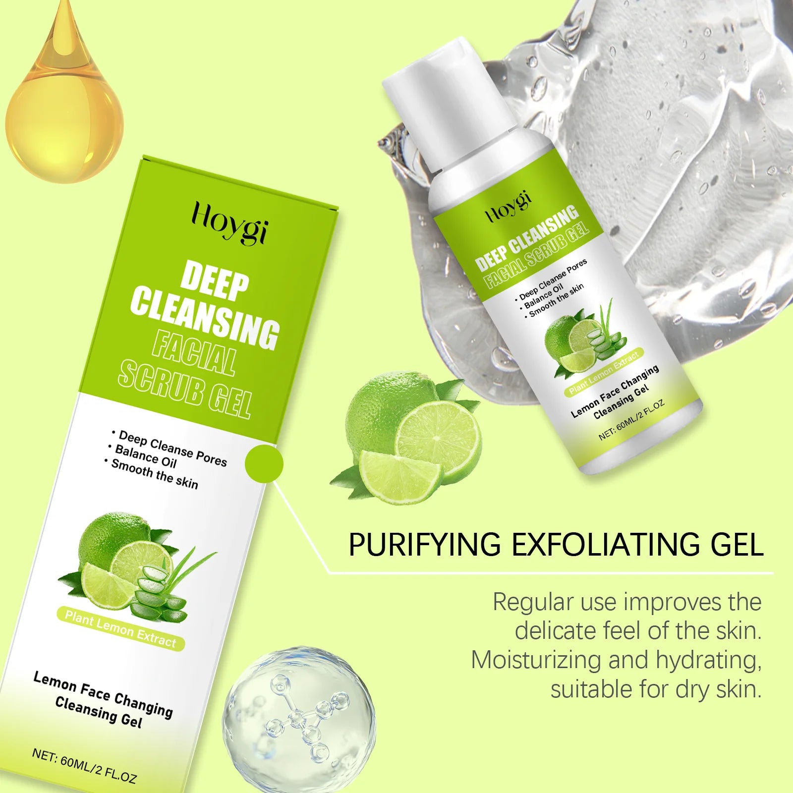 Facial Exfoliating Gel | Hydrating Pore Refining Treatment by Tidesmit Scrubs Treatments Tidesmit