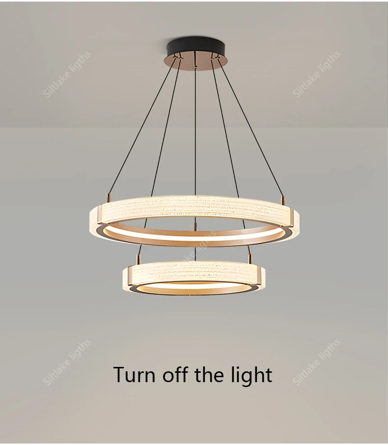 Modern Round LED Ring Light – Adjustable Minimalist Pendant 40-80cm Tidesmit