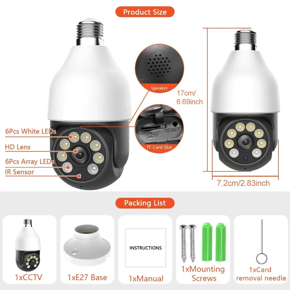 5MP HD Tuya WiFi IP Camera Outdoor Waterproof AI Human Detection ONVIF Smart Wireless CCTV Security Surveillance Outdoor Cam