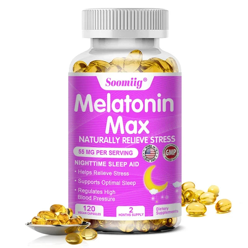 Melatonin - Dietary Supplement To Improve Nighttime Sleep Quality and Improve Insomnia, Reduce Waking Time, Boost Immunity