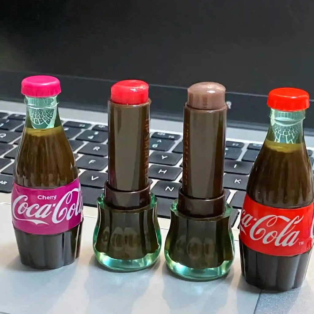Coca-Cola Lip Balm Gift Set - Moisturizing Cherry and Classic Cola Flavors Lip Care Tidesmit