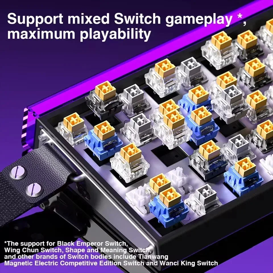 AULA HERO 68 HE E-sports Gaming Magnetic Switch Keyboard 60% Wired RGB Hot Swap 8K Return Rate Custom Mechanical Keyboard