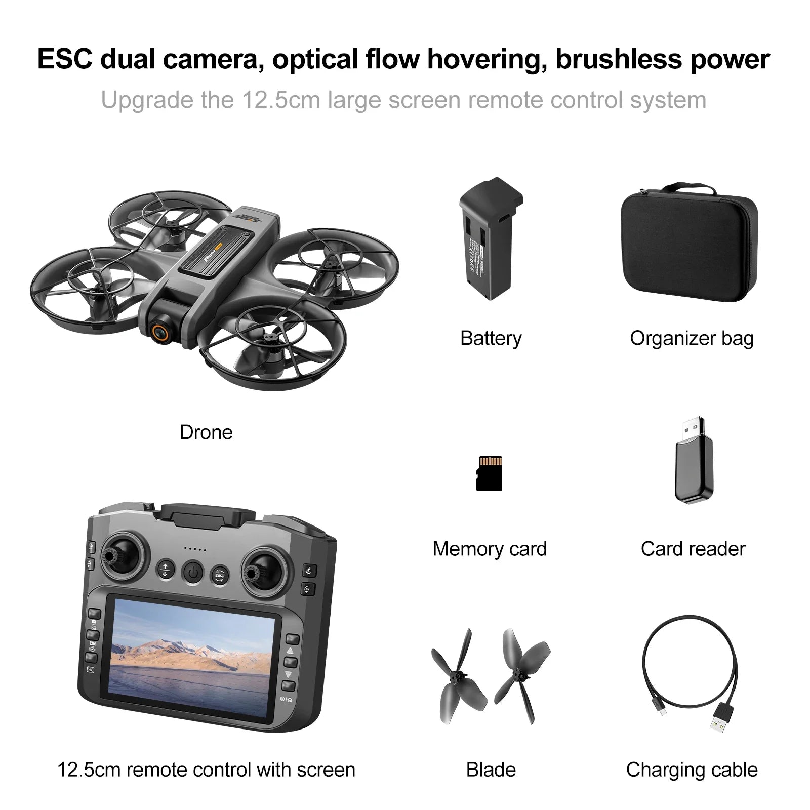 4K Camera Drone with Dual Lens and Brushless Motor - S156 Foldable S156-BLACK-1B China Mainland Tidesmit