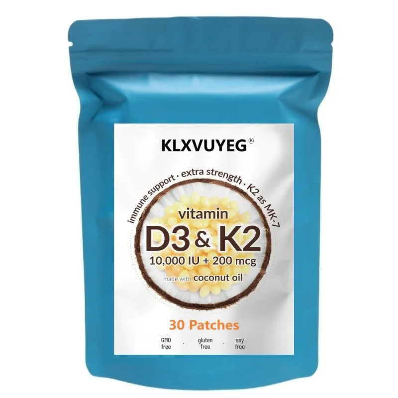 Tidesmit Vitamin D3 10000 IU plus K2 MK-7 supplement for bone health, heart support, and immune system strength.