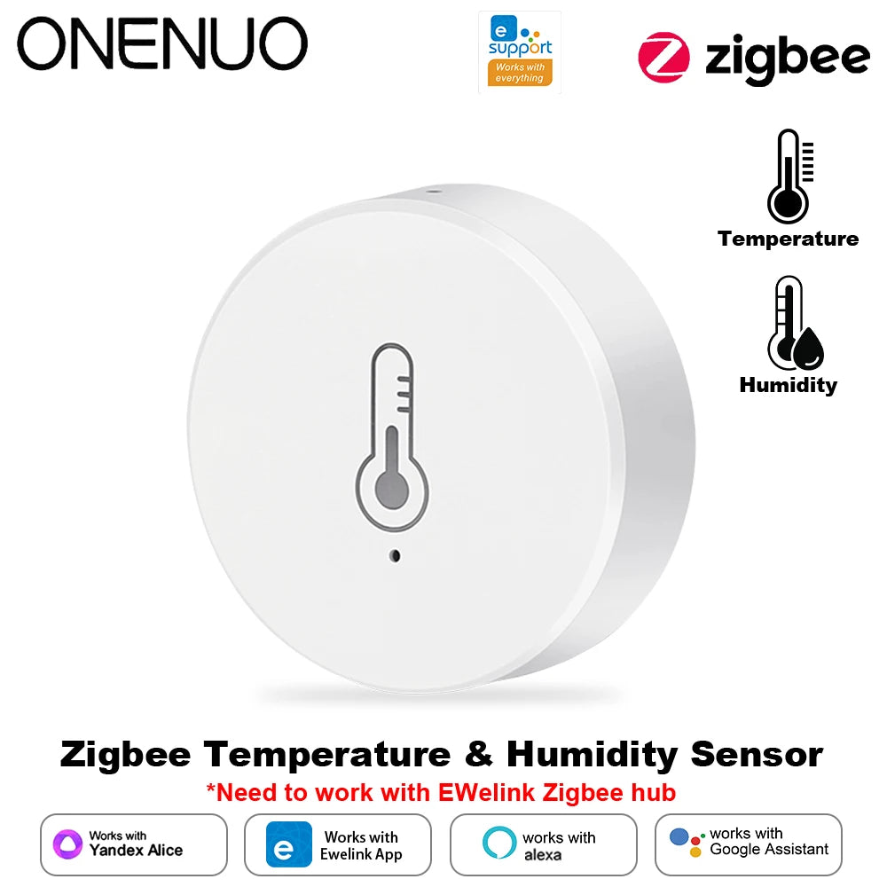 ZigBee Smart Thermometer Hygrometer | Remote App Monitor | Tidesmit Tidesmit