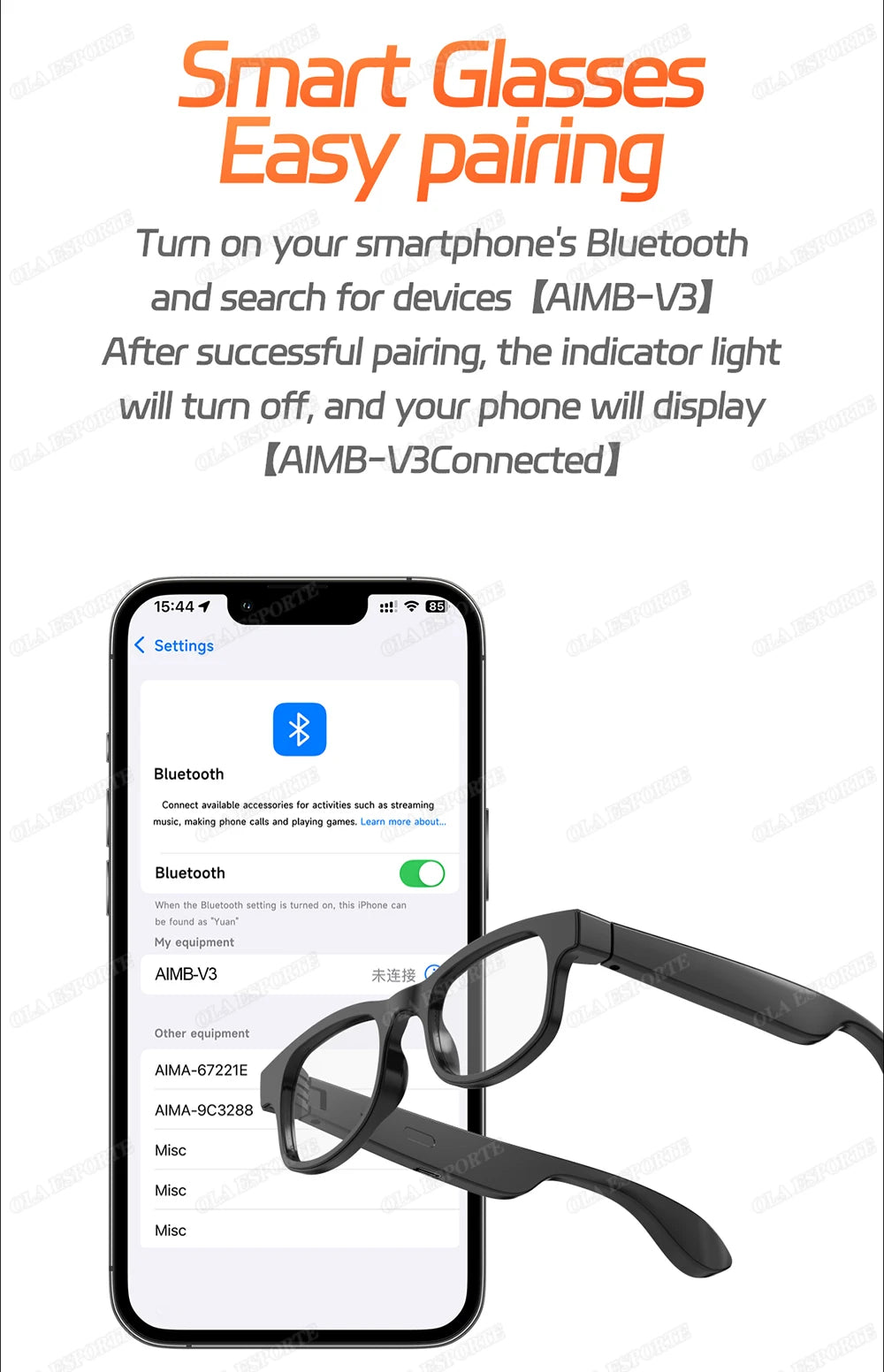 Smart Glasses Bluetooth Audio - IP68 Waterproof VR Immersive Tech Tidesmit