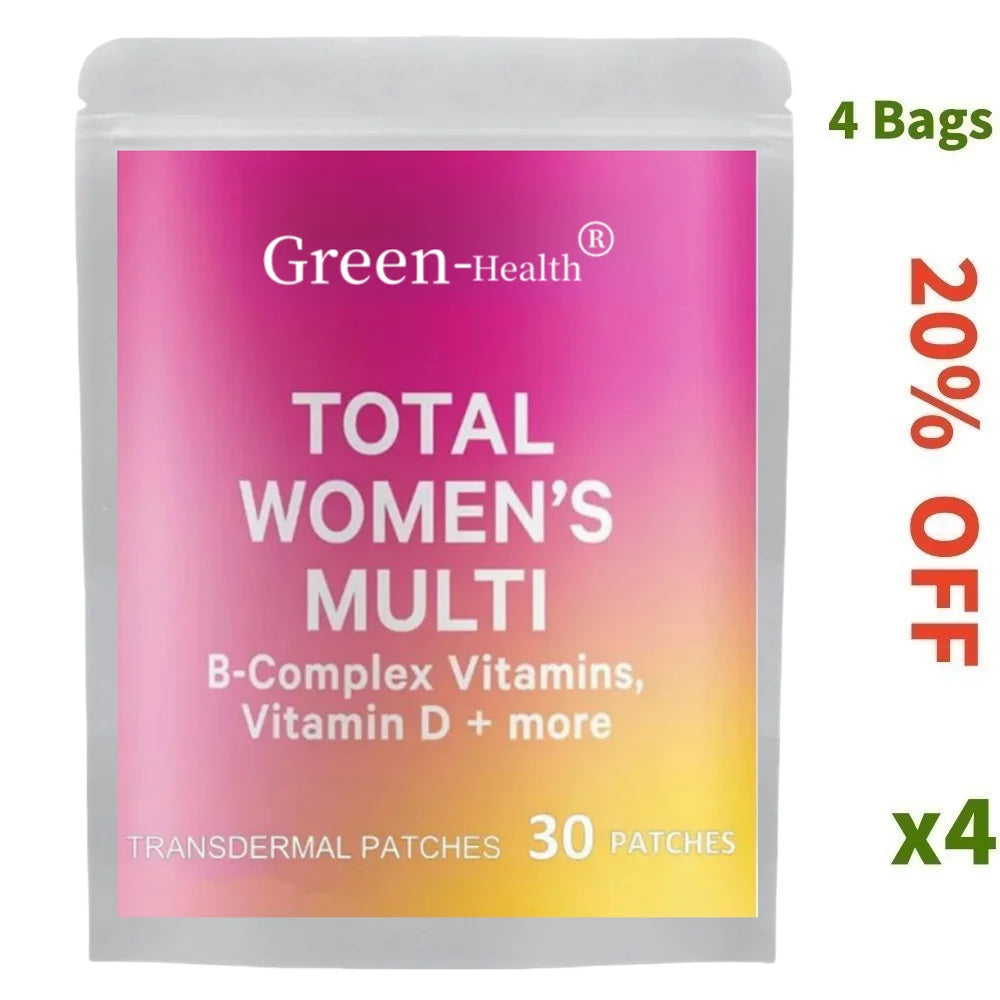 Tidesmit 30 Women's Multivitamin Patches for hair, skin, nails, energy, and immune support with B-Complex and Vitamin D.
