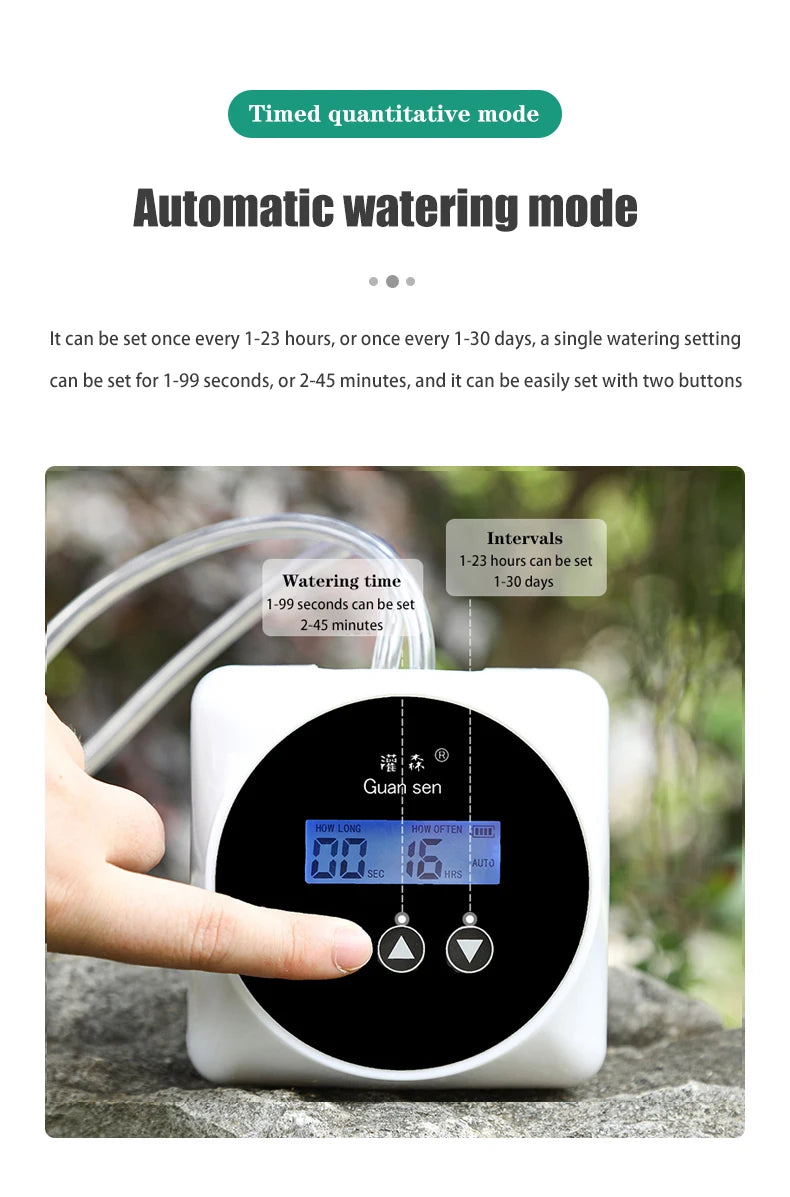 New Automatic Drip Irrigation System Greenhouse Watering Timer Garden Water Pump Controller Potted Plant Watering Device Set