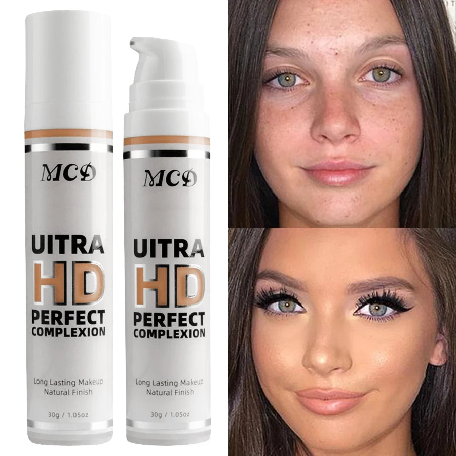 Tidesmit professional matte liquid foundation and waterproof concealer texture close-up for oil-control face makeup