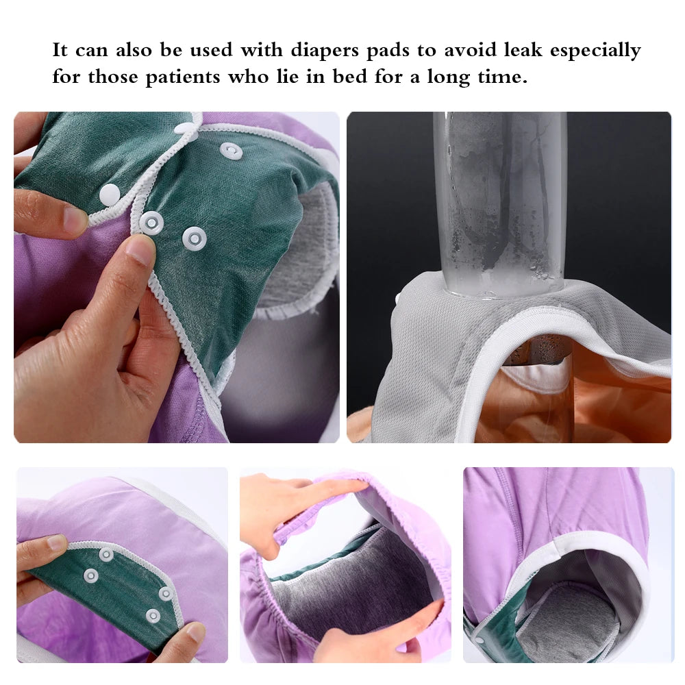 3pcs/Pack Reusable Adult Cloth Diaper with Waterproof Wet Bag Washable Nappies for The Elderly Teenager and Pregnant Women