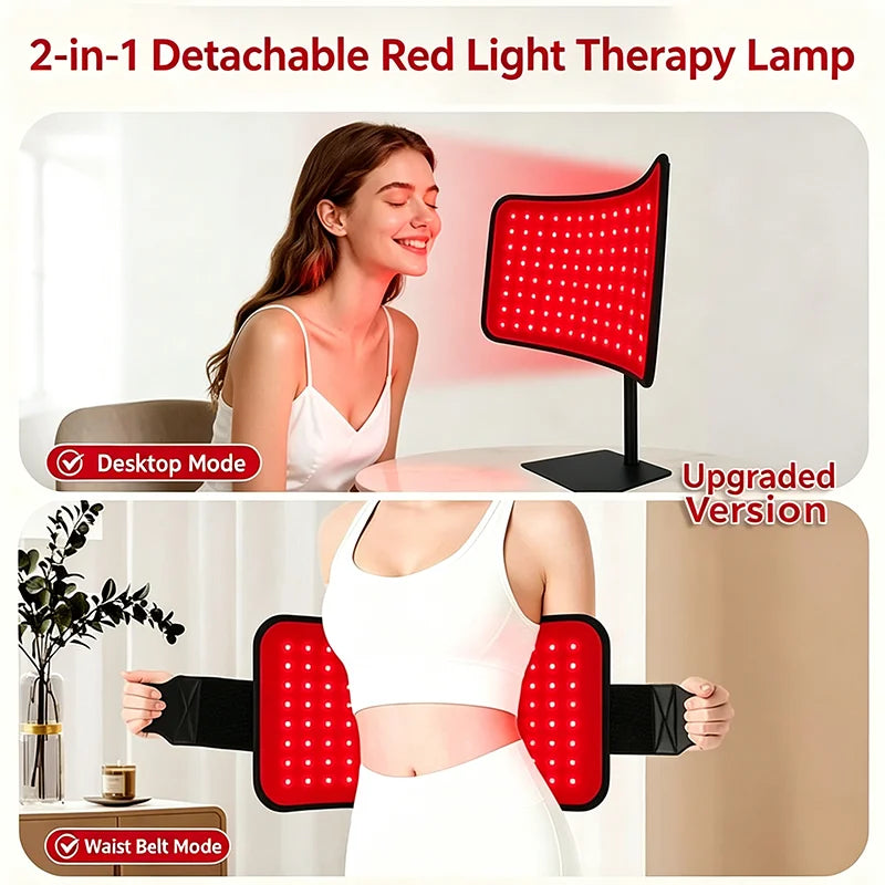 120LEDs Red Light Therapy for Body Face 660nm&850nm Infrared Light Therapy Panel Lamp with Base Near Infrared Red Lights Therapy