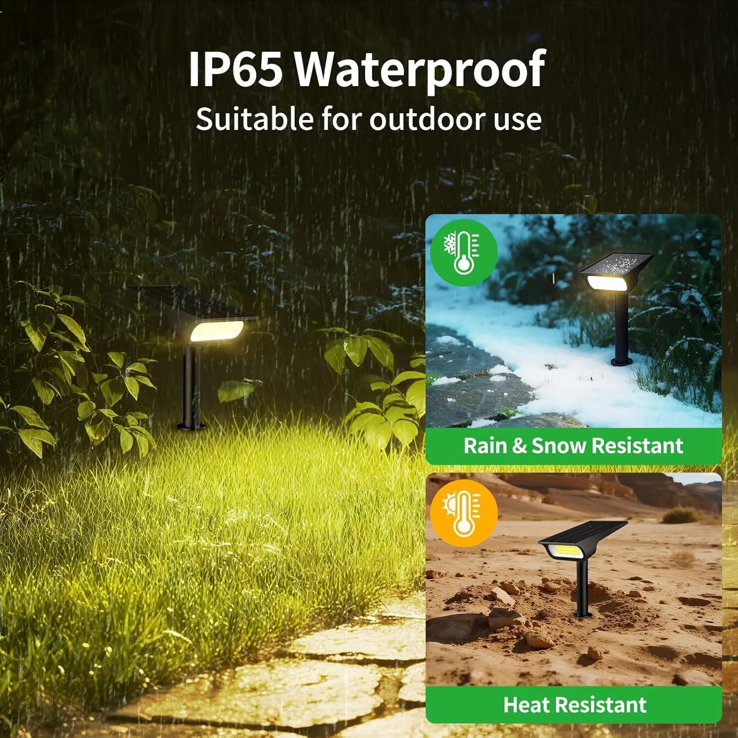 Intelamp Solar Spotlights 4000Mah 3 Color Modes Outdoor Solar Light Garden Lights for Landscape Pathway Yard Patio Garage Driveway Tree