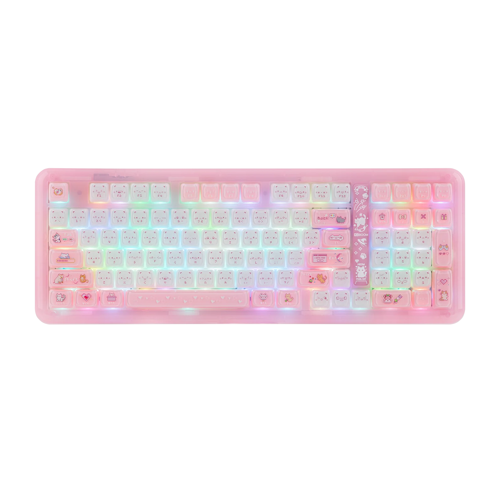 KiiBOOM Phantom98 Lite 96% ANSI US Layout VIA Programmable Gasket Wired/BT/2.4GHz Wireless Mechanical Gaming Keyboard 8000mAh