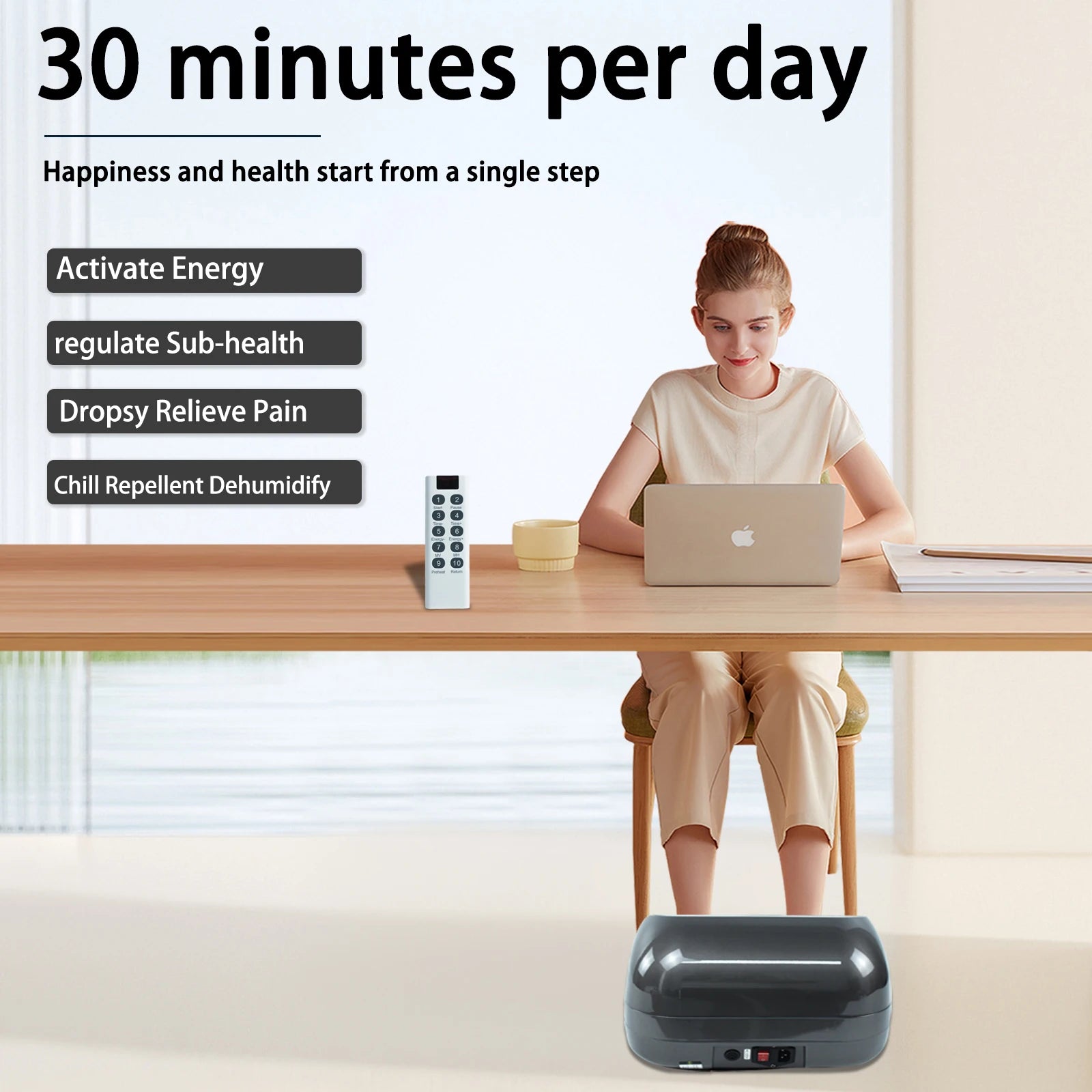 Terahertz Foot Massager: Light Wave Therapy Device for Pain Relief Relaxation Treatment Tidesmit