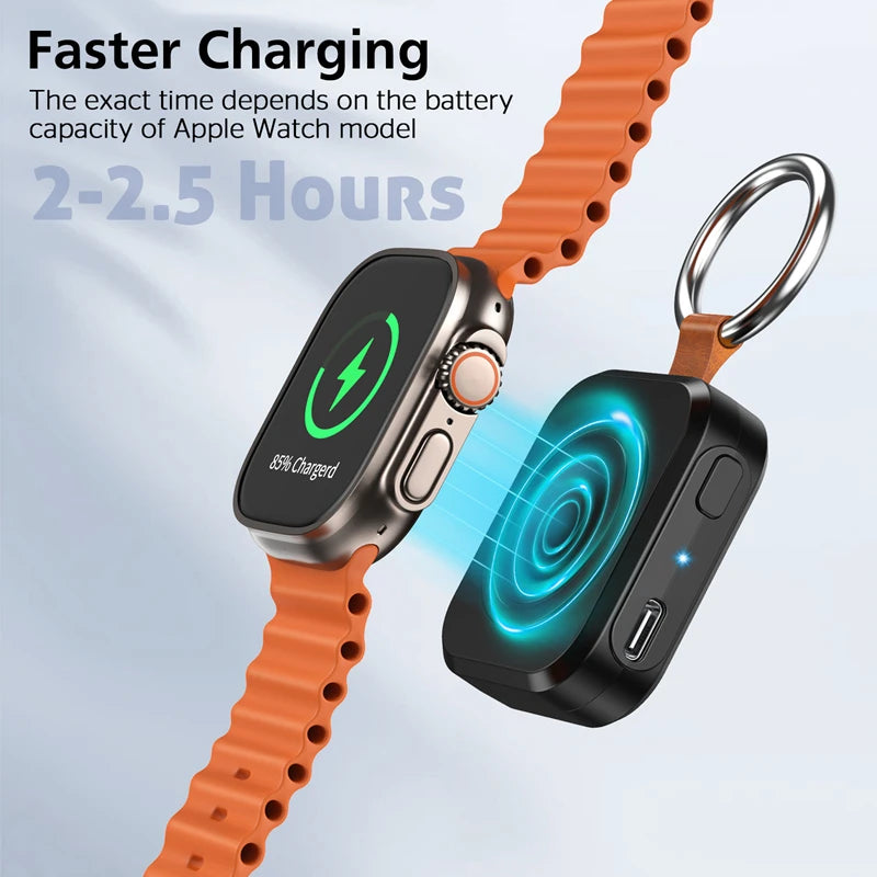 Portable Magnetic Watch Charger for Apple & Samsung Fast Charging Tidesmit