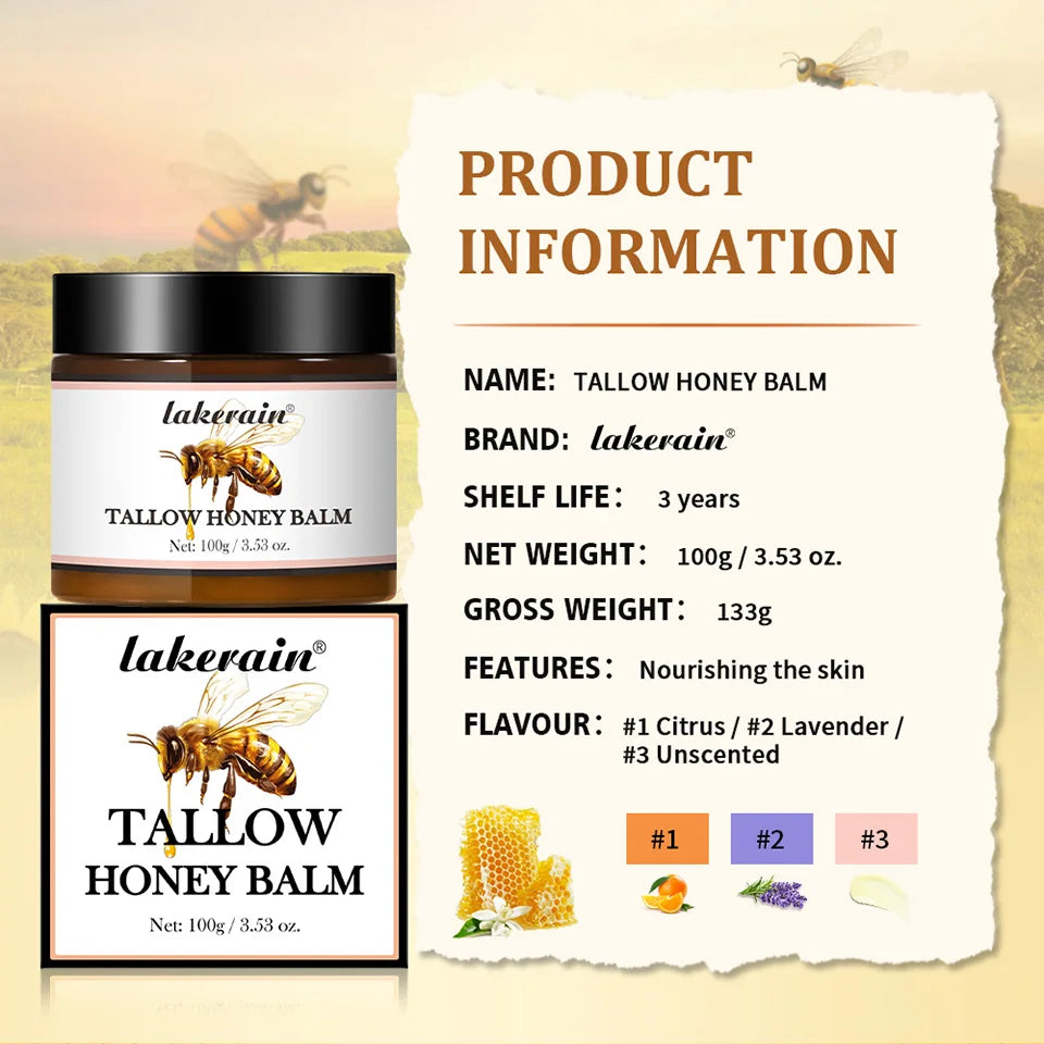 Whipped Beef Tallow And Honey Balm Moisturizing Beef Tallow Face Cream Body Lotion Grass Fed Grass Finished Face Cream Skin Care
