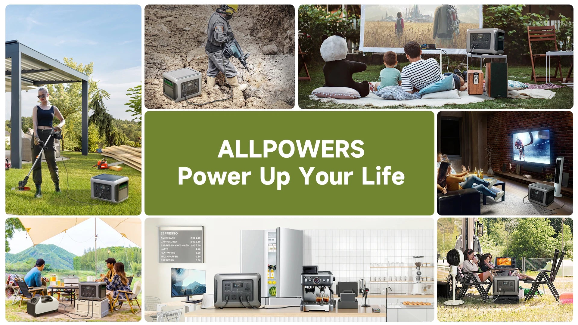 ALLPOWERS R2500 Portable Power Station 2500W (4000W Peak) 2016Wh LiFePO4 Solar Generator with Solar Panel 4 AC Outlets for Home