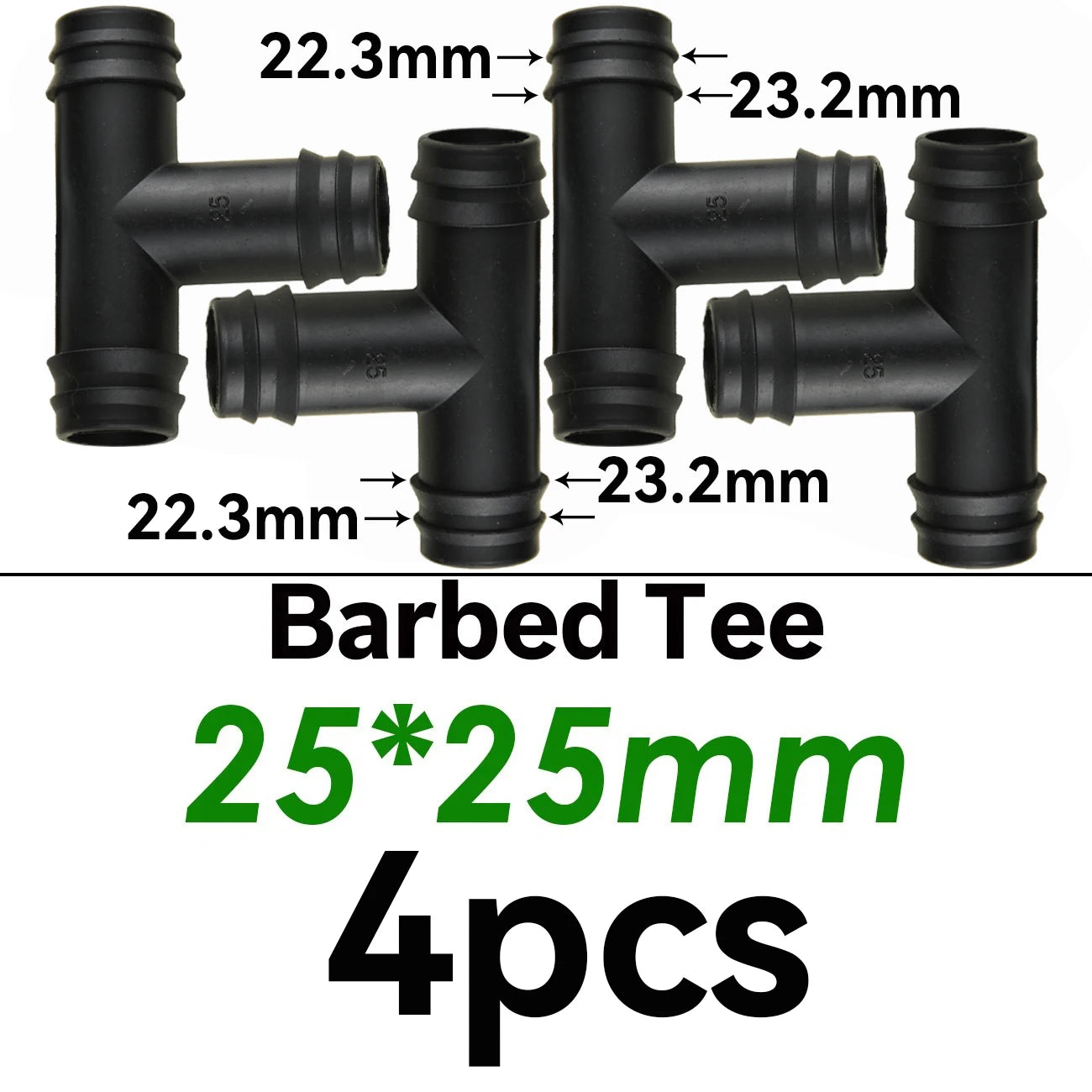1/2" 3/4" Male Female Thread Connector To Barb 16mm 20mm 25mm PE Hose Adapter Tee Elbow Garden Irrigation Drip Watering System