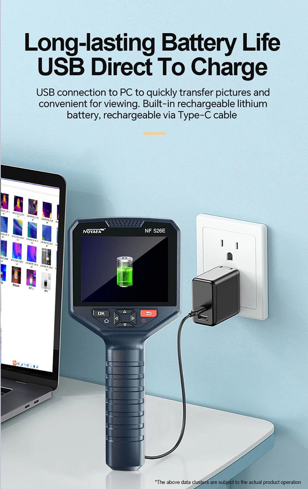 NOYAFA NF-526E Thermal Imager 256*192 Handheld thermal Camera Infrared Temperature Meter For Repair, PCB, Circuit Testing
