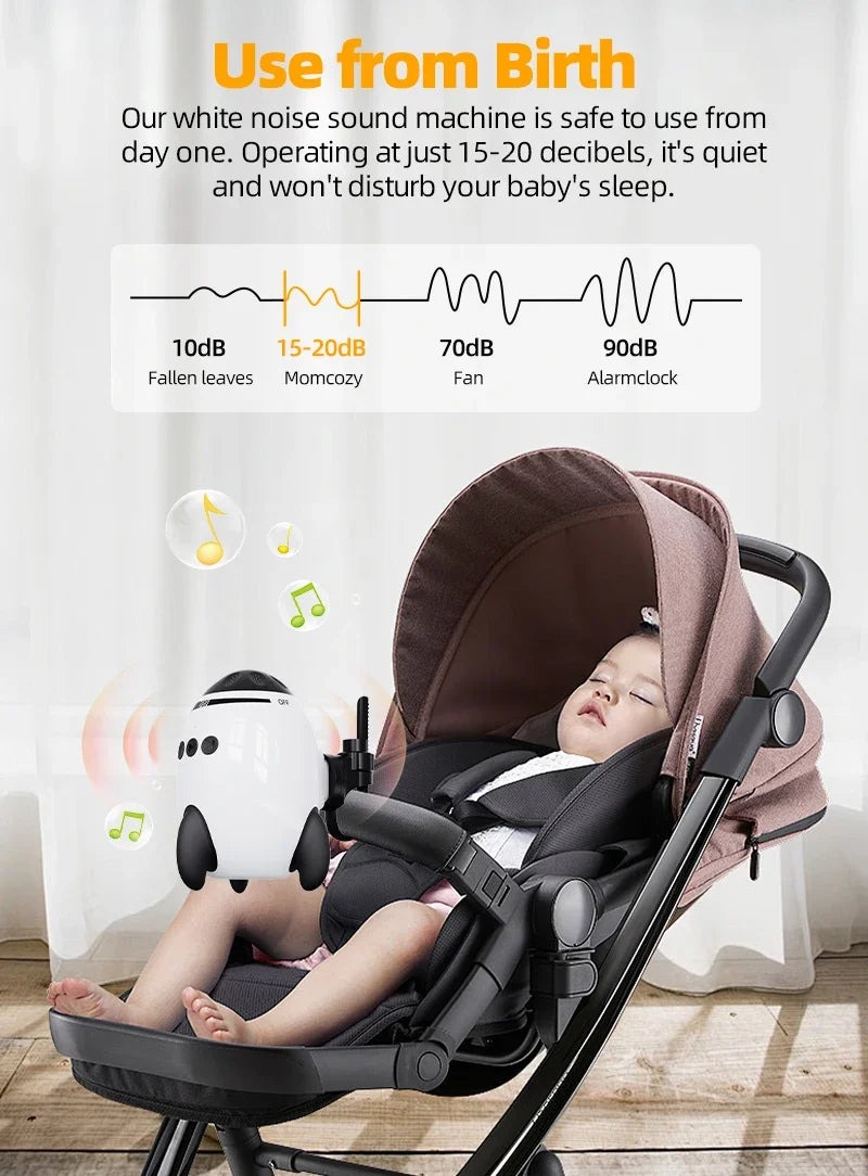 Portable Baby Calming Device Multi-functional Wireless Bluetooth Sleep Aid Vibrating With Soothing Music White Noise Sound