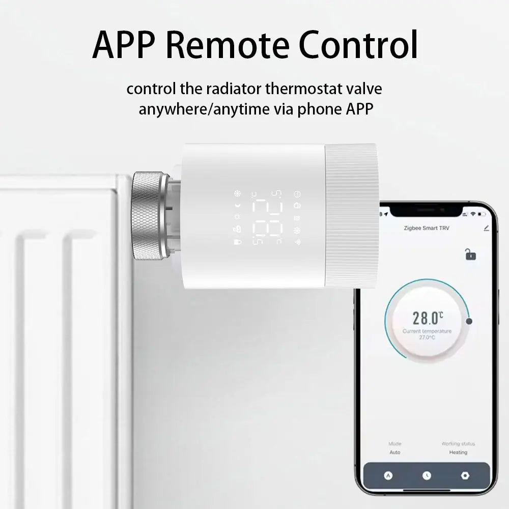 Tuya ZigBee3.0 Thermostat Radiator Actuator Smart TRV Thermostatic Valve Controller Works With Tuya Alexa Google Home Alice
