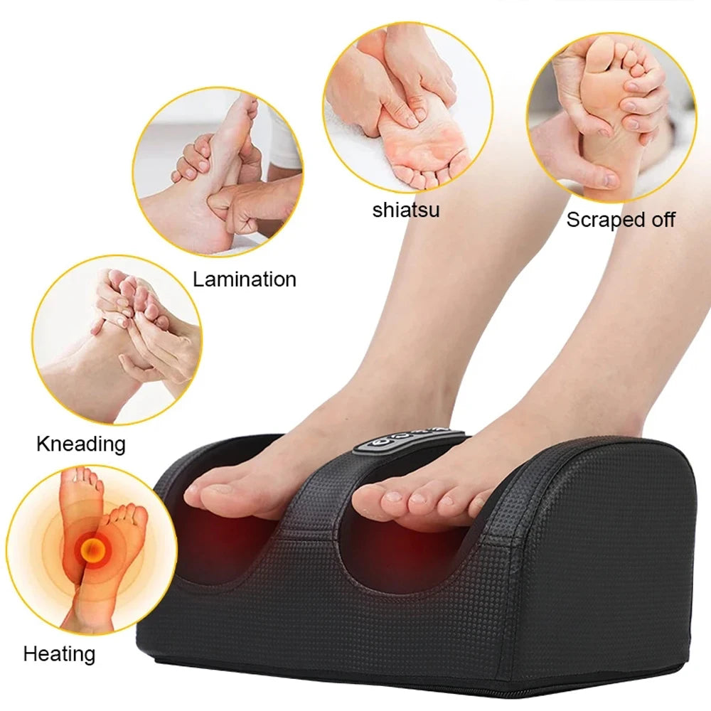 Electric Foot Massager with Heat Therapy - Deep Tissue Muscle Relief Body Shaping Massage Equipment Tidesmit