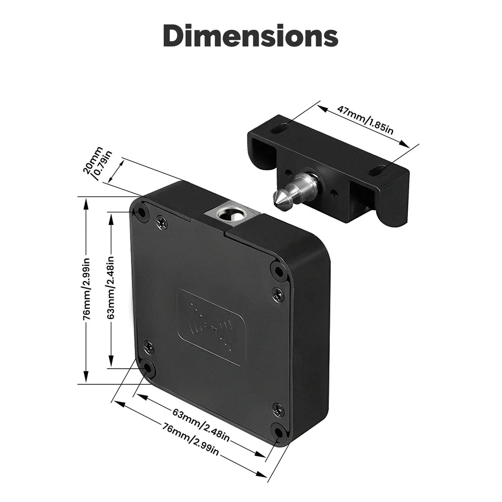MOES Smart Bluetooth Drawer Lock Tuya App Remote Control Keyless IC Card Hidden Security Furniture Lock for Wood Cabinet Locker
