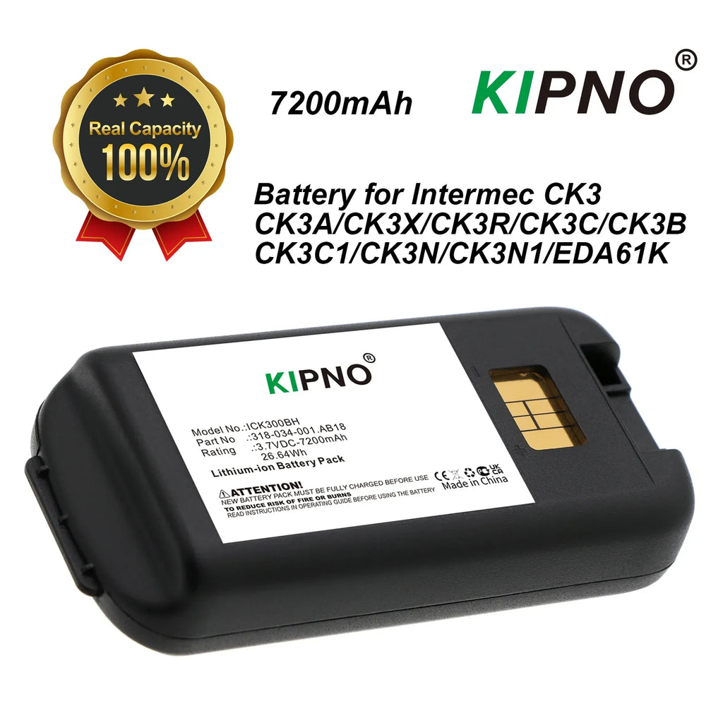 Black battery pack with gold contacts window, label face and branding on top