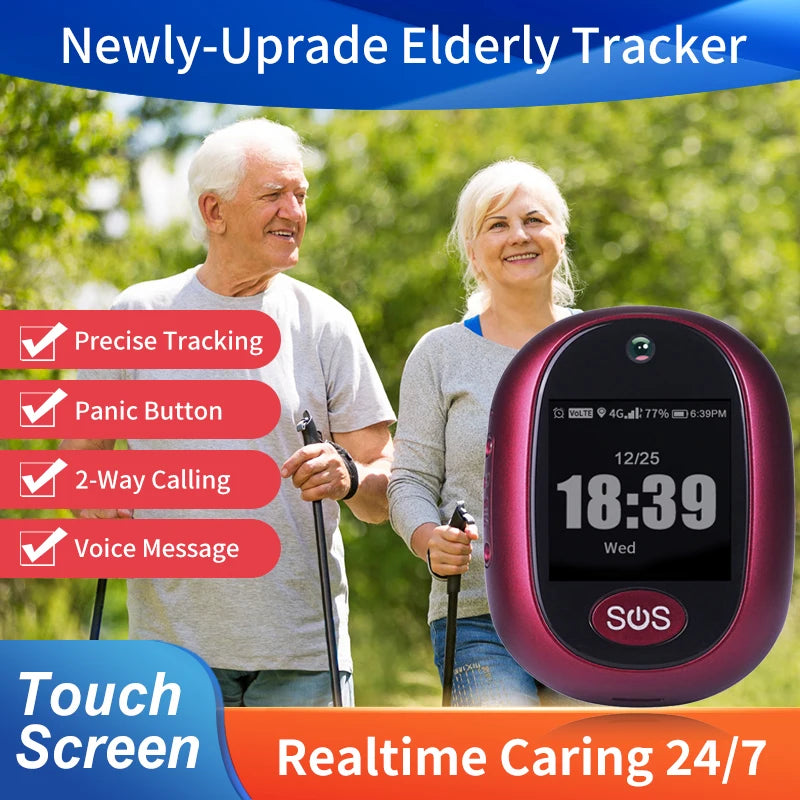 2026 Elder 4G Smart Watch V45 Touch GPS Tracker WIFI SOS GPS Tracking Pendant  gps Tracker Alarm Talking Clock IP 67 Waterproof