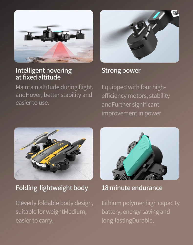 4K GPS Camera Drone with Obstacle Avoidance - Foldable Quadcopter Tidesmit