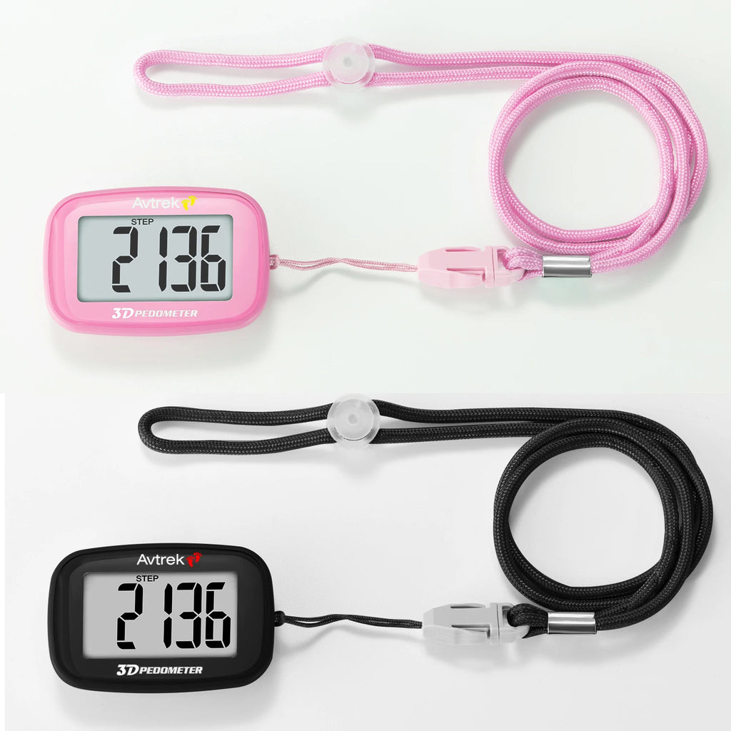 Avtrek Portable Mini Step Counter 3D Pedometer Digital Pocket Watch Clock for Outdoor Sport Fitness Running Walking Step Tracker