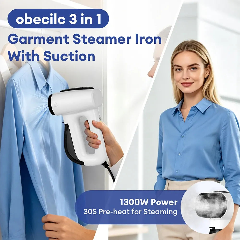 Tidesmit 3-in-1 Handheld Garment Steamer 1300W
